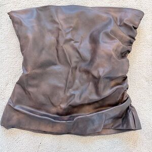 Brown Leather Pillow Cover